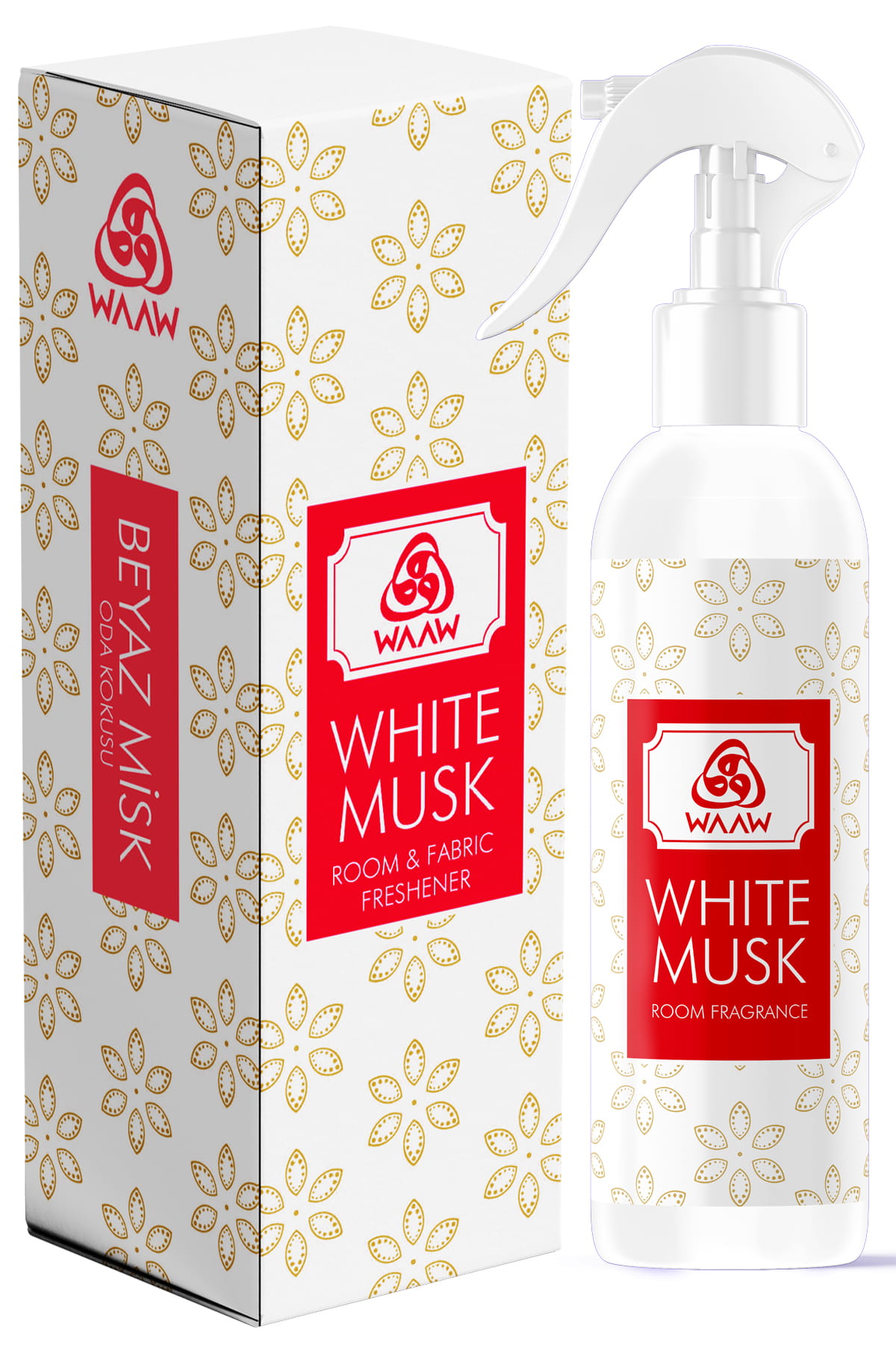 Toptan Beyaz Misk & White Musk Kokusu Sprey 400ml Alkolsüz Oda ve Seccade Kokusu