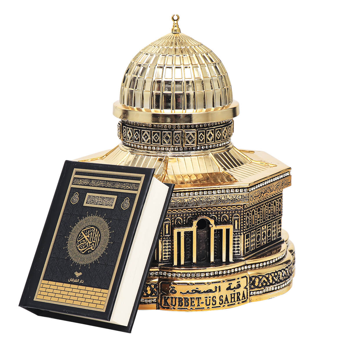 Toptan Kubbetus Sahra Kuran Kabı Biblo (20×23) + Cep Boy Medine Hatlı Arapça Sıvama Kapak Kabe Kuran-ı Kerim Hediye Seti