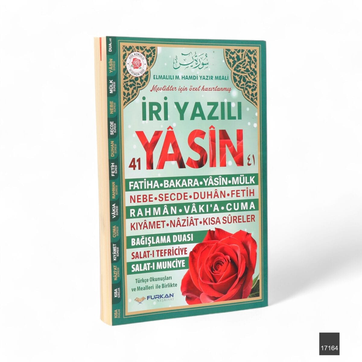 Orta Boy 192 Sayfa Iri Yazili Karton Kapak Yasin Yesil
