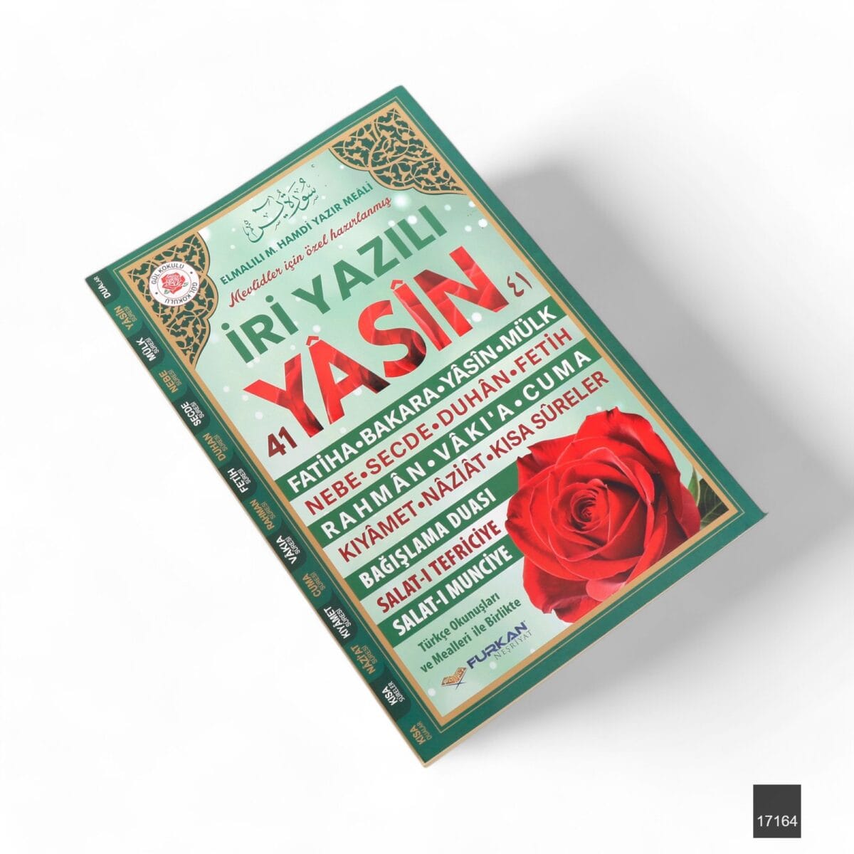 Orta Boy 192 Sayfa Iri Yazili Karton Kapak Yasin Yesil