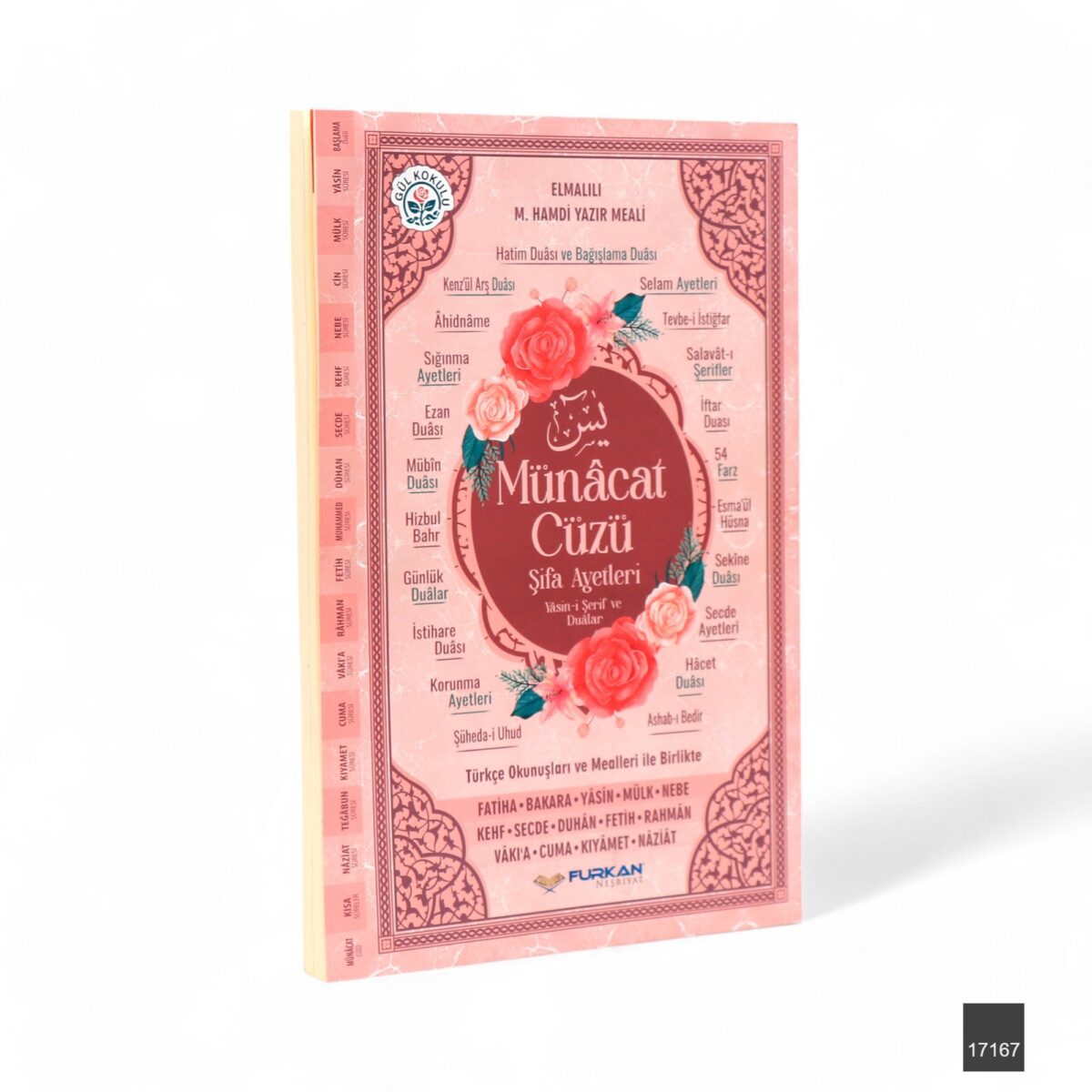 fn orta boy 224 sayfa münacat cüzü karton kapak yasin -  pembe - görsel 1