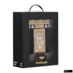 Kabe Serisi Orta Boy Flok Kaplamalı Ahşap Muhafazalı Kutu + Orta Boy Sıvama Kapak Kabe Arapça Kuran-ı Kerim + Taşıma Çantası Hediye Seti