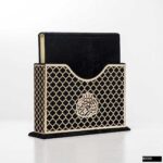 Yakut Serisi Ahşap Kadife Kaplamalı Kutu + Orta Boy Kadife Kuranı Kerim + Taşıma Çantası Hediye Seti