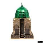 Mescidi Nebevi Kuran Kabı Biblo (13x22) + Cep Boy Medine Hatlı Arapça Sıvama Kapak Kabe Kuran-ı Kerim Hediye Seti